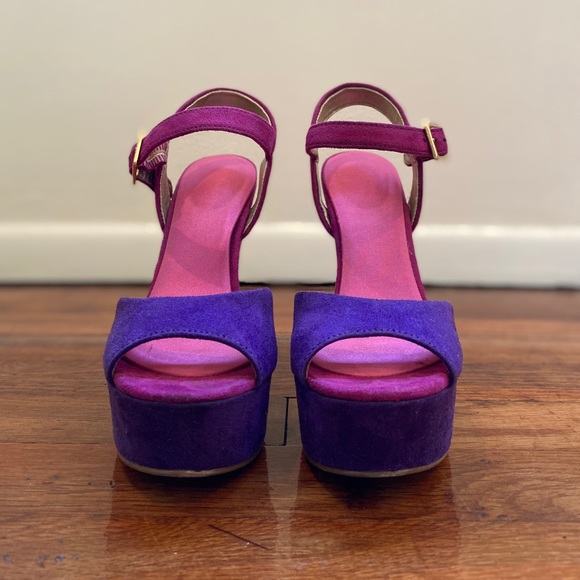Brash Platforms Pink & Purple High Heels Women’s 6 US - Picture 2 of 7